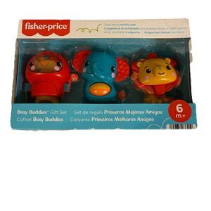 Fisher Price Busy Buddies Gift Set. Spin, Shake, Press, Click 3 Individual Toys